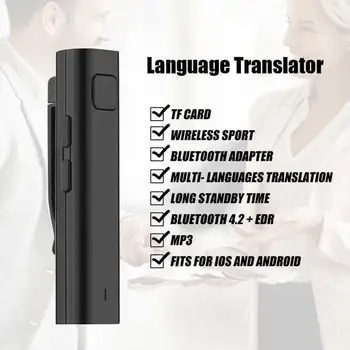 Smart Voice Translator Portable Two-Way Real Time 26 Multi-Language Translation Support TF Card Wireless Translator
Smart Voice Translator Portable Two-Way Real Time 26 Multi-Language Translation Support TF Card Wireless Translator