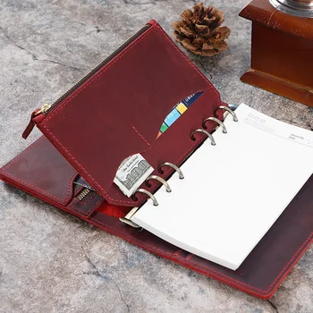 Genuine Leather Zipper Bag For Personal Rings Notebook 6 Hole Card Pocker Storage 170x110mm For Planner Organizer Sketchbook
Genuine Leather Zipper Bag For Personal Rings Notebook 6 Hole Card Pocker Storage 170x110mm For Planner Organizer Sketchbook