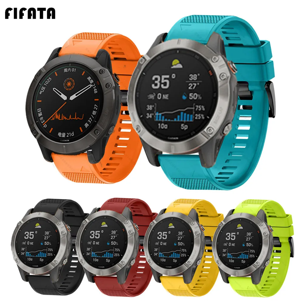 Ремешок для смарт часов FIFATA ремешок Garmin Fenix 6 6S 6X 5X 5 5S 3 3HR Forerunner 935 945 быстросъемный