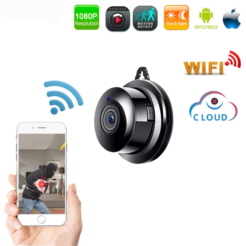 HD 1080P WIFI Mini Camera Wireless 2.0MP IP Camera Cloud Storage Infrared Night Vision Smart Home Security Baby Monitor
HD 1080P WIFI Mini Camera Wireless 2.0MP IP Camera Cloud Storage Infrared Night Vision Smart Home Security Baby Monitor