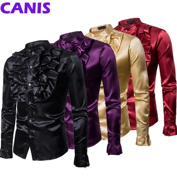Stylish Luxury Silk Shirt Men 2020 Satin Smooth Solid Tuxedo Shirt Slim Fit Shiny Gold Wedding Clothing Shirts
Stylish Luxury Silk Shirt Men 2020 Satin Smooth Solid Tuxedo Shirt Slim Fit Shiny Gold Wedding Clothing Shirts