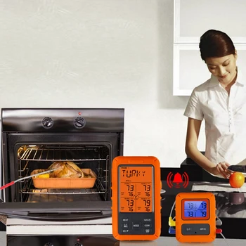 Wireless Digital Meat Thermometer Digital Cooking Food Temperature Measuring Receiver for BBQ Grill Kitchen Cooking Baking
Wireless Digital Meat Thermometer Digital Cooking Food Temperature Measuring Receiver for BBQ Grill Kitchen Cooking Baking