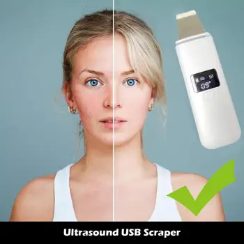 Ultrasonic Face Skin Cleaning Scrubber Shovel USB Rechargeable Facial Blackhead Remover Pore Cleaner Peeling Lifting Tool New
Ultrasonic Face Skin Cleaning Scrubber Shovel USB Rechargeable Facial Blackhead Remover Pore Cleaner Peeling Lifting Tool New