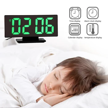 Digital Alarm Clock LED Mirror Clock Multifunction Snooze Display Time Night LCD Light Table Desktop Reloj Despertador USB Cable
Digital Alarm Clock LED Mirror Clock Multifunction Snooze Display Time Night LCD Light Table Desktop Reloj Despertador USB Cable