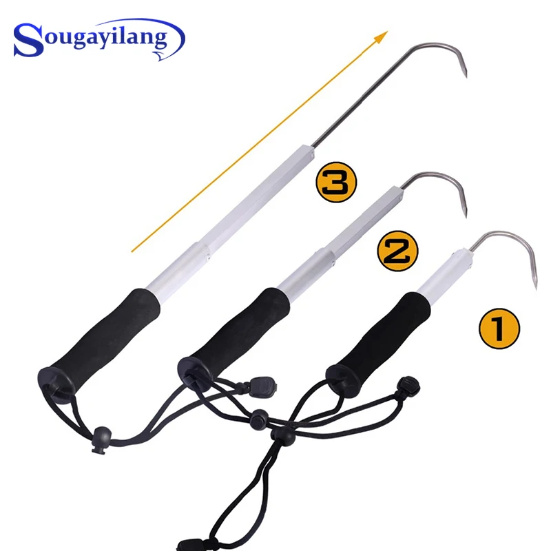 Sougayilang Aluminium Spear Hook 62cm Telescopic Sea Fishing Gaff Stainless with String Ice Aluminum Alloy Spear Hook Tool
Sougayilang Aluminium Spear Hook 62cm Telescopic Sea Fishing Gaff Stainless with String Ice Aluminum Alloy Spear Hook Tool