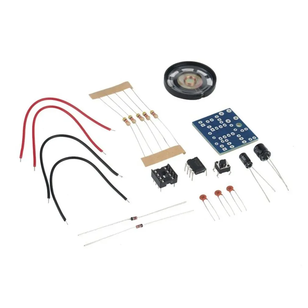 DIY NE555 Oscillator Buzzer Electronic Tone Generator LED Kit 8R 0.25W Speaker Environmentally friendly materials 
DIY NE555 Oscillator Buzzer Electronic Tone Generator LED Kit 8R 0.25W Speaker Environmentally friendly materials