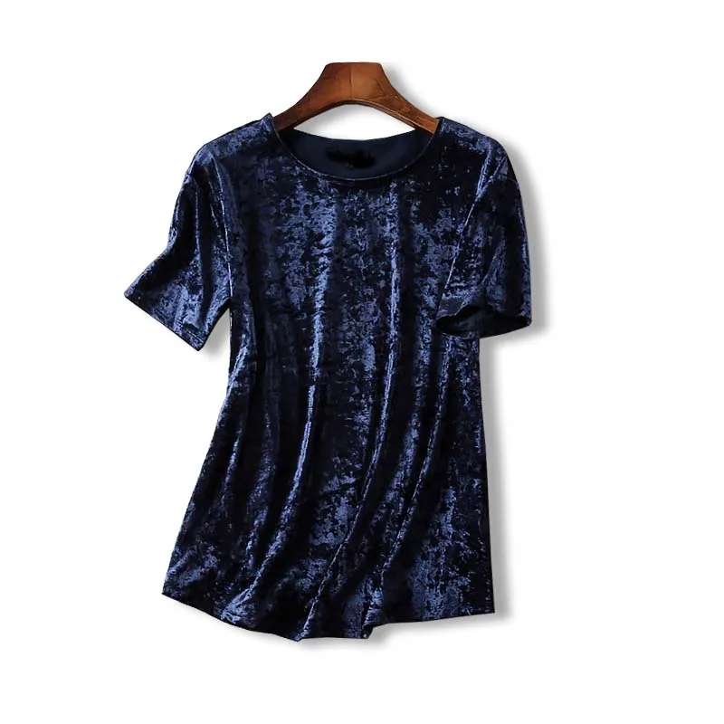 Women T-shirt Fantasy Effect Elastic Acetate Velvet Women's Short-sleeved T-shirt Pullover Top
Women T-shirt Fantasy Effect Elastic Acetate Velvet Women's Short-sleeved T-shirt Pullover Top
