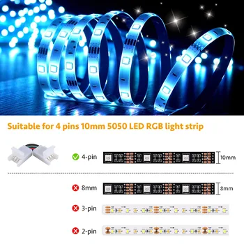 10pcs/pack 4 Pin 10mm Buckle Solderless Adapter LED Strip Light Right Angle Professional 5050 RGB L Shape Connector Corner
10pcs/pack 4 Pin 10mm Buckle Solderless Adapter LED Strip Light Right Angle Professional 5050 RGB L Shape Connector Corner