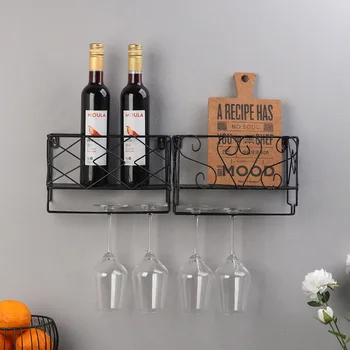 Kitchen Shelf modern rack bathroom organizer Supplies storage Red wine cup shelves for wall living room dining room wrought iron 
Kitchen Shelf modern rack bathroom organizer Supplies storage Red wine cup shelves for wall living room dining room wrought iron