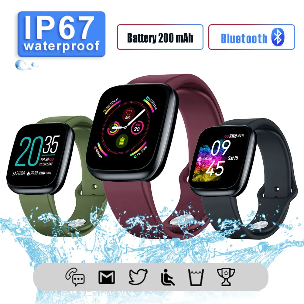 Smart Watch Bluetooth 4.0 1.3" Touch Screen IP67 Waterproof Health Tracker Message Reminder Smart Android iOS
Smart Watch Bluetooth 4.0 1.3" Touch Screen IP67 Waterproof Health Tracker Message Reminder Smart Android iOS