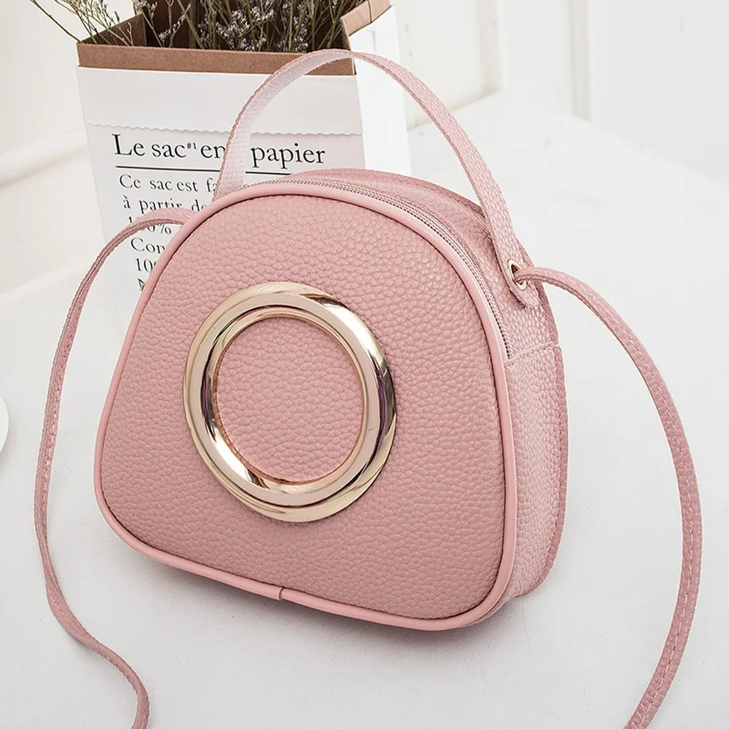 

Round metal decoration bag Shoulders Small Handbag Letter Purse Mobile Phone Bag luxury handbags women bags bolsa feminina