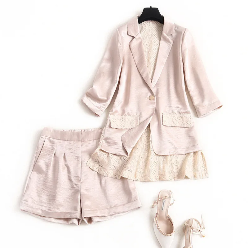 Women one button blazer suit back patchwork lace asymmetric blazers 2020 spring summer 2 piece set women summer short suit
Women one button blazer suit back patchwork lace asymmetric blazers 2020 spring summer 2 piece set women summer short suit