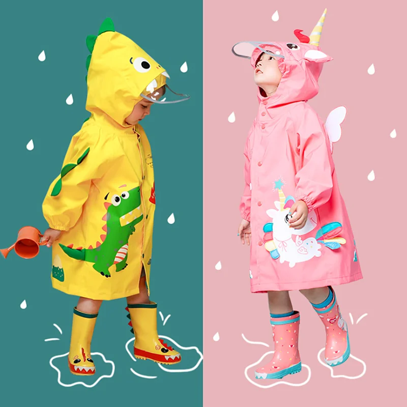 1-10 Years Old Child Cartoon Dinosaur Unicorn Waterproof Hooded Raincoat Kids Safe Night Reflective Rainwear Kid Rain Gear Suit
1-10 Years Old Child Cartoon Dinosaur Unicorn Waterproof Hooded Raincoat Kids Safe Night Reflective Rainwear Kid Rain Gear Suit