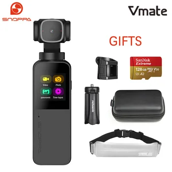 

Snoppa Vmate 3-Axis Handheld Gimbal 4K Camera 118g 200Mbps High Bitrate Video Record Microphone WiFi 90° Rotating Lens
