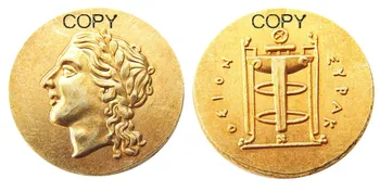 G(30)SYRACUSE SICILY 310BC Authentic Ancient GREEK Electrum Gold Plated Copy Coin
G(30)SYRACUSE SICILY 310BC Authentic Ancient GREEK Electrum Gold Plated Copy Coin