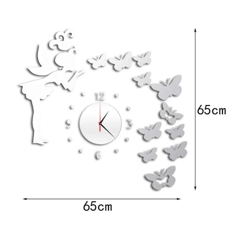 Butterfly Angel Combination 65CM Mirror Wall Clock Background Wall Sticker TV Wall Sticker Home Decoration 2019 New
Butterfly Angel Combination 65CM Mirror Wall Clock Background Wall Sticker TV Wall Sticker Home Decoration 2019 New