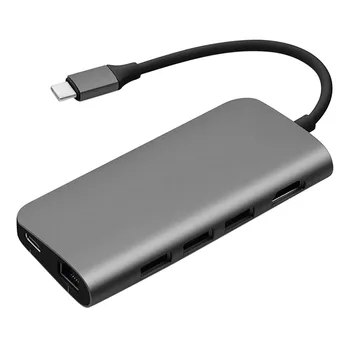 Type-C Hub 8 In 1 Premium USB C Hub Adapter to HDMI with Ethernet MicroSD/SD Card Read 402#2
Type-C Hub 8 In 1 Premium USB C Hub Adapter to HDMI with Ethernet MicroSD/SD Card Read 402#2