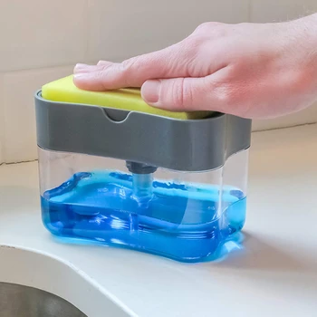 2 In 1 Liquid Soap Dispenser Pump Caddy Rack Manual Press With Washing Sponge 13 Ounces Household Kitchen Cleaning Accessories
2 In 1 Liquid Soap Dispenser Pump Caddy Rack Manual Press With Washing Sponge 13 Ounces Household Kitchen Cleaning Accessories