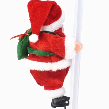 Automatically Santa Claus Electric Climbing Double Ladder Music Ornament Toys M89A 
Automatically Santa Claus Electric Climbing Double Ladder Music Ornament Toys M89A
