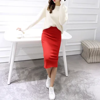2019 Spring Summer Bodycon Skirts Women Stretchable Split Skirt Midi Slim Pencil Skirts For Women Female Knit Skirt
2019 Spring Summer Bodycon Skirts Women Stretchable Split Skirt Midi Slim Pencil Skirts For Women Female Knit Skirt