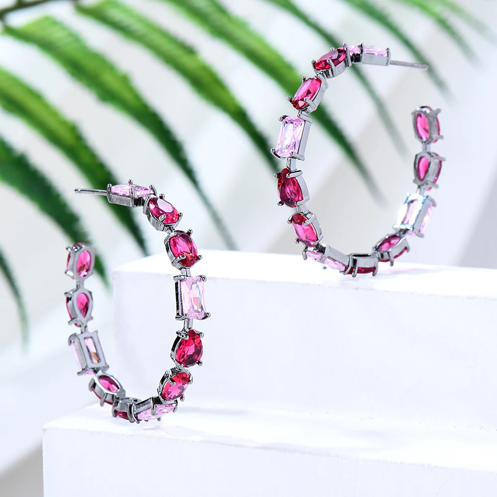 Siscathy Light Luxury Fashion Zircon Circle Hoop Earrings For Women Crystal Round Earring Party Jewelry Accessory New Year Gifts
Siscathy Light Luxury Fashion Zircon Circle Hoop Earrings For Women Crystal Round Earring Party Jewelry Accessory New Year Gifts