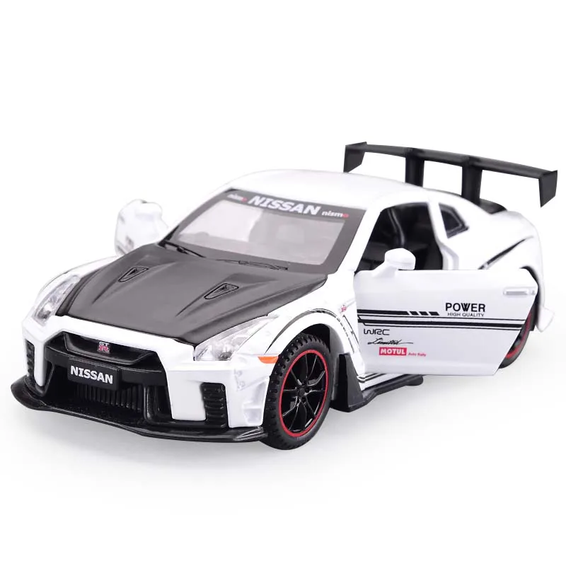 1:32 harnais GTR GT-R R35 R34 sourire voiture alliage modèle de voiture Diecasts et véhicules jouets voitures jouets enfant jouets pour enfants cadeaux garçon jouet 6