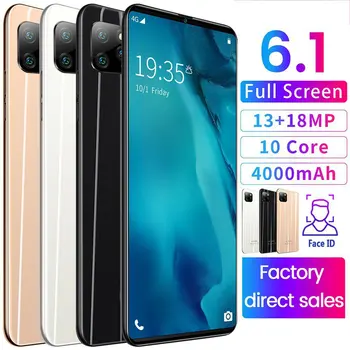 i11 Pro 6.1 inch Full Screen Smartphone 1+8G Dual Sim Card for Android Phone 18MP Camera 3G Smart Phone mobile phone In Stock