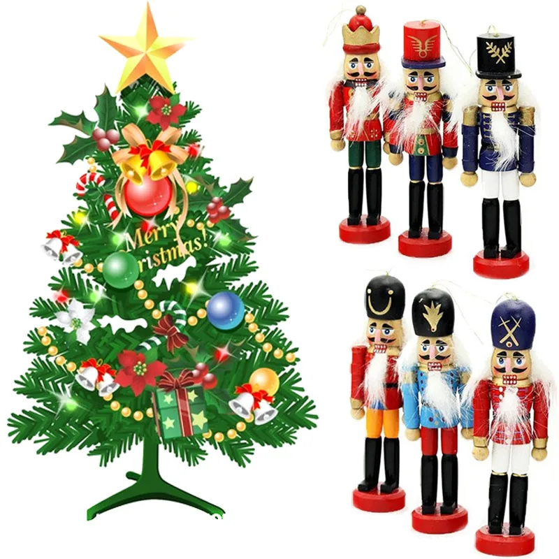 Hot 6 Pcs/Set Christmas Wooden Nutcracker Soldier With Weapon Ornament Decor For Home Xmas Gift CUN 668
Hot 6 Pcs/Set Christmas Wooden Nutcracker Soldier With Weapon Ornament Decor For Home Xmas Gift CUN 668