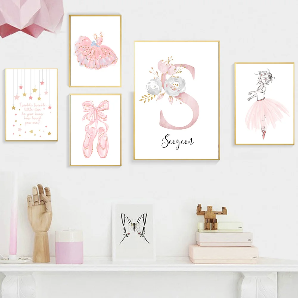 Pink unicorn animal poster flower ballet girl custom name wall art poster nursery canvas print painting Nordic picture baby room
Pink unicorn animal poster flower ballet girl custom name wall art poster nursery canvas print painting Nordic picture baby room