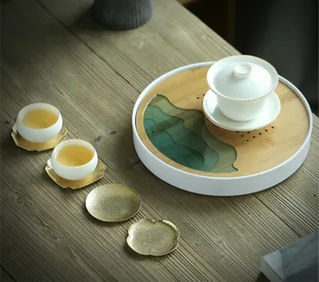 Creative Japanese Style Pure copper coaster Dry Tea Tray Household Bamboo Tray Melamine Water Storage Tea Sea Rectangular Land
Creative Japanese Style Pure copper coaster Dry Tea Tray Household Bamboo Tray Melamine Water Storage Tea Sea Rectangular Land