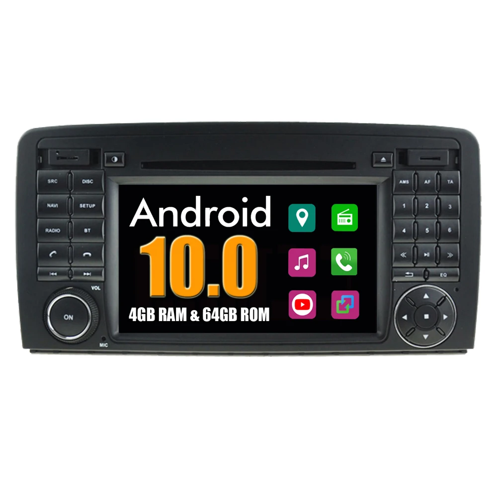 Автомобильный мультимедийный плеер RoverOne DVD система на Android 10 для Mercedes Benz R Class W251 R280