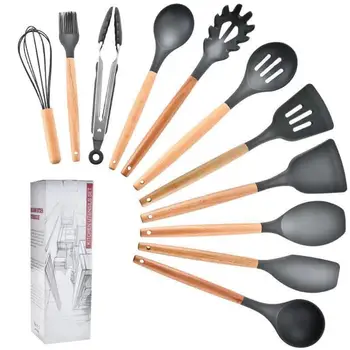 11pcs/set Portable Silicone Kitchen Cooking Utensils Durable Heat Resistant Kitchenware Non-stick Kitchen Gadget Set
11pcs/set Portable Silicone Kitchen Cooking Utensils Durable Heat Resistant Kitchenware Non-stick Kitchen Gadget Set
