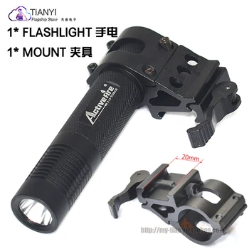 

Activefire led flashlight 9000LM LED Flashlight, LED Torch IP68 Waterproof Cree XPL V6 18650 Tactical torch in 25mm gun mount