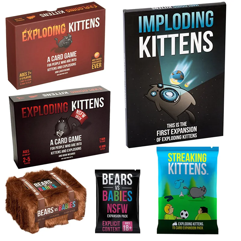 Exploding Kittens Card Game Streaking Expansion Kittens Bundle Game for Fun Board Game Imploding explosing Streaking kittens
Exploding Kittens Card Game Streaking Expansion Kittens Bundle Game for Fun Board Game Imploding explosing Streaking kittens