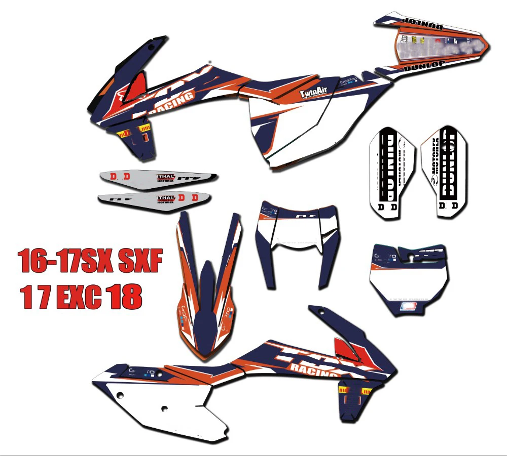 Free Customized Motorcycle Graphics Decal Stickers Kit Decal For KTM EXC EXCF XCW 2017 2018 2019 SX SXF XC XCF 2016 2017 2018
Free Customized Motorcycle Graphics Decal Stickers Kit Decal For KTM EXC EXCF XCW 2017 2018 2019 SX SXF XC XCF 2016 2017 2018