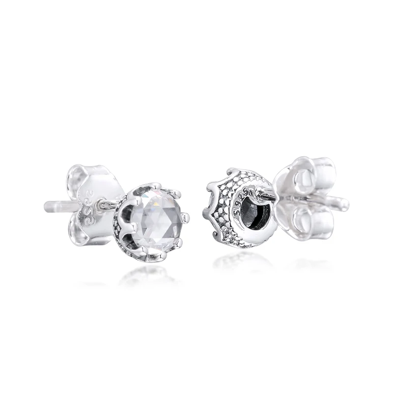 Clear Sparkling Crown Stud Earrings Elegant Jewelry Making 925 Original Sterling Silver Fashion Earring Studs Woman Gift
Clear Sparkling Crown Stud Earrings Elegant Jewelry Making 925 Original Sterling Silver Fashion Earring Studs Woman Gift