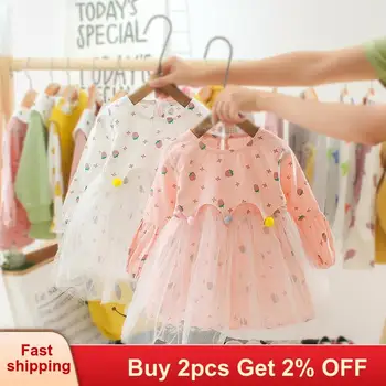 Mayfair Cabin Autumn Baby Girl Dresses Infant Kids Clothing Mesh Clothes Long Sleeve Strawberry Printed Princess Party Dress
Mayfair Cabin Autumn Baby Girl Dresses Infant Kids Clothing Mesh Clothes Long Sleeve Strawberry Printed Princess Party Dress