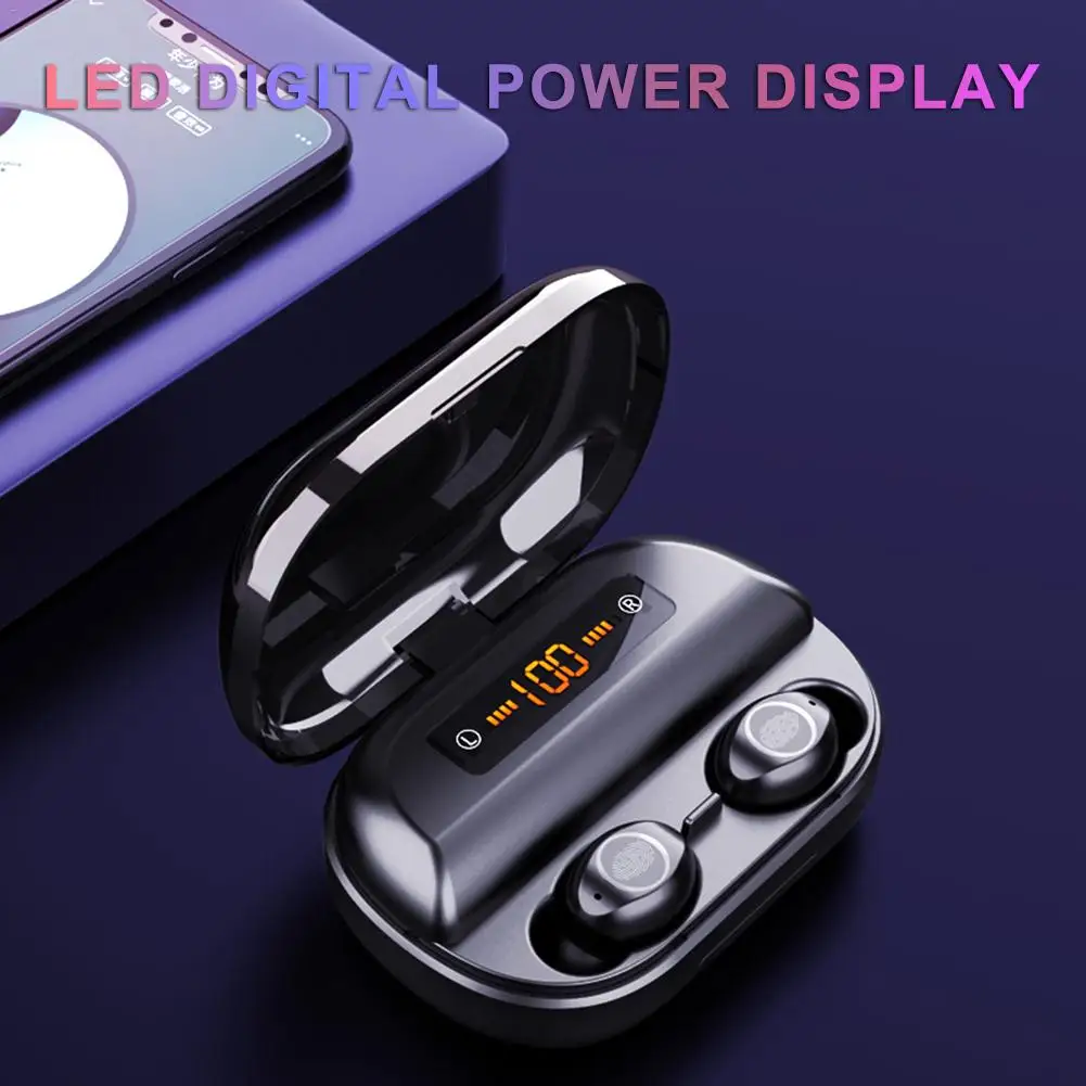V12 Digital Display Touch Mini TWS Wireless Bluetooth Headset Dual - Ear Bluetooth 5.0 TWS Headset With 4000 MAh Charging Box
V12 Digital Display Touch Mini TWS Wireless Bluetooth Headset Dual - Ear Bluetooth 5.0 TWS Headset With 4000 MAh Charging Box