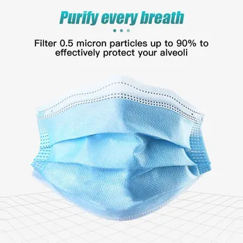 Protection Unisex Masque Disposable Non Woven Masks 3 Layer Filter Anti Dust Nose Virus Mouth Face Mask
Protection Unisex Masque Disposable Non Woven Masks 3 Layer Filter Anti Dust Nose Virus Mouth Face Mask
