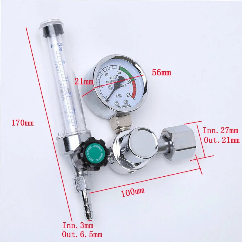 1pc Metal Gas Regulator CO2 Mig Tig Flowing Meter Gas Regulator Gauge For Mig Welding Weld 0-25MPa Argon Part Tools
1pc Metal Gas Regulator CO2 Mig Tig Flowing Meter Gas Regulator Gauge For Mig Welding Weld 0-25MPa Argon Part Tools