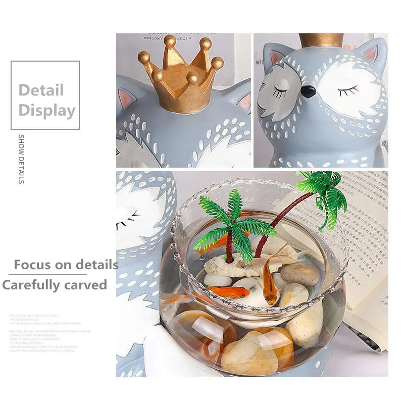 8 Betta Goldfish Mini Fish Bowl Ecology Glass Portable Desktop Aquarium Mini Nano Fish Tank Office Decoration