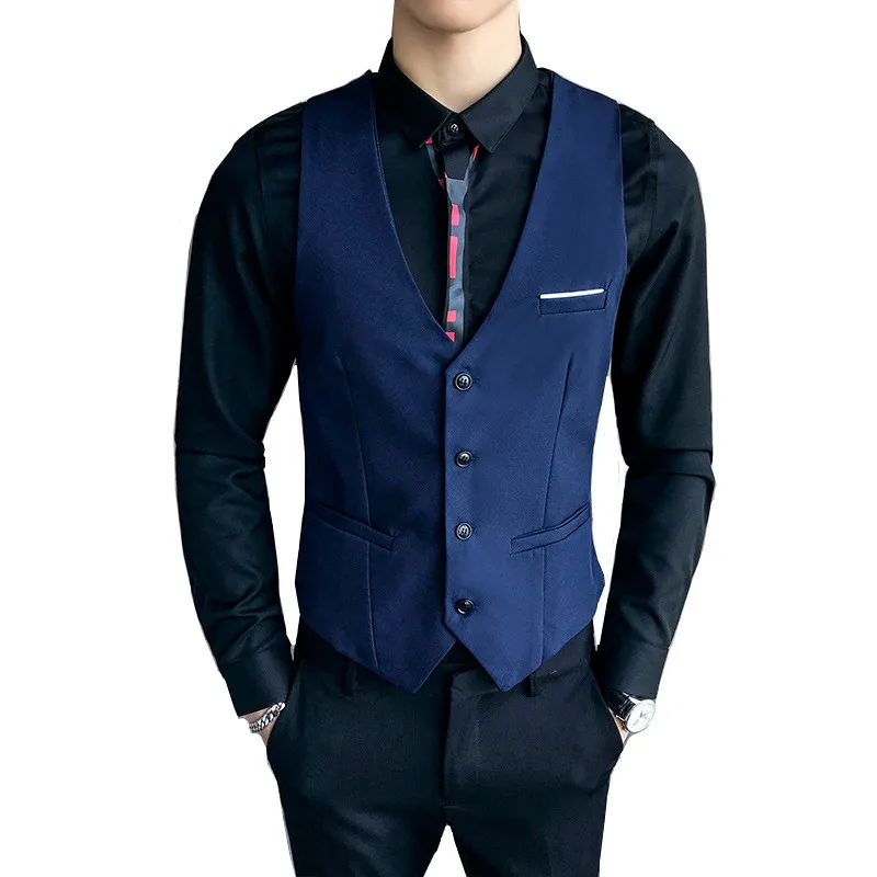 Для Мужчин's Бизнес Slim Fit костюм жилет/мужской высокое качество джентльмен