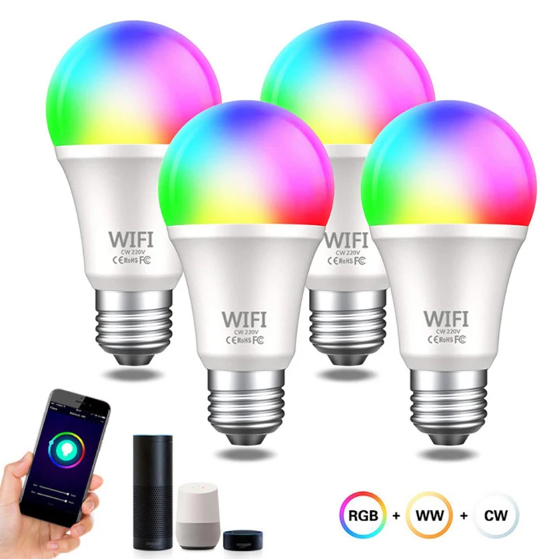 15W Smart Light Bulb WiFi B22 E27 RGB+White Dimmable Timer LED RGB Lamp Alexa Google Home 85-265V Function Magic Bulb
15W Smart Light Bulb WiFi B22 E27 RGB+White Dimmable Timer LED RGB Lamp Alexa Google Home 85-265V Function Magic Bulb