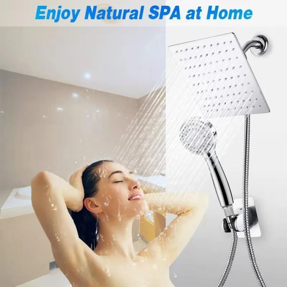 Stainless Steel Shower System Bathroom Shower Set Chrome-plated 8 Inch Overhead Shower System Bathroom Accessories Top Spray
Stainless Steel Shower System Bathroom Shower Set Chrome-plated 8 Inch Overhead Shower System Bathroom Accessories Top Spray