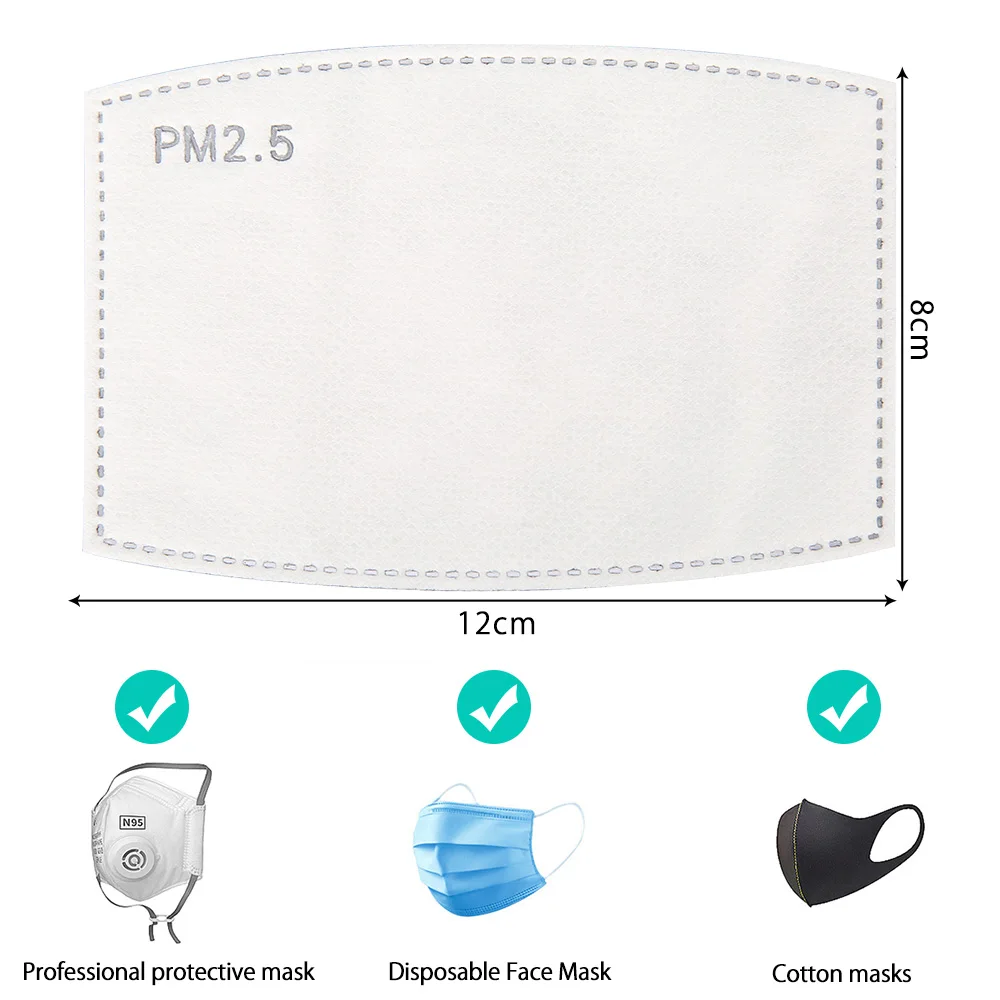 100pcs Disposable Face Masks Replacement Filtering Breathable Pad 5 Layer PM2.5 Dust Mask filter for N95 KN95 KF94 ffp3 2 1 Mask 100pcs Disposable Face Masks Replacement Filtering Breathable Pad 5 Layer PM2.5 Dust Mask filter for N95 KN95 KF94 ffp3 2 1 Mask