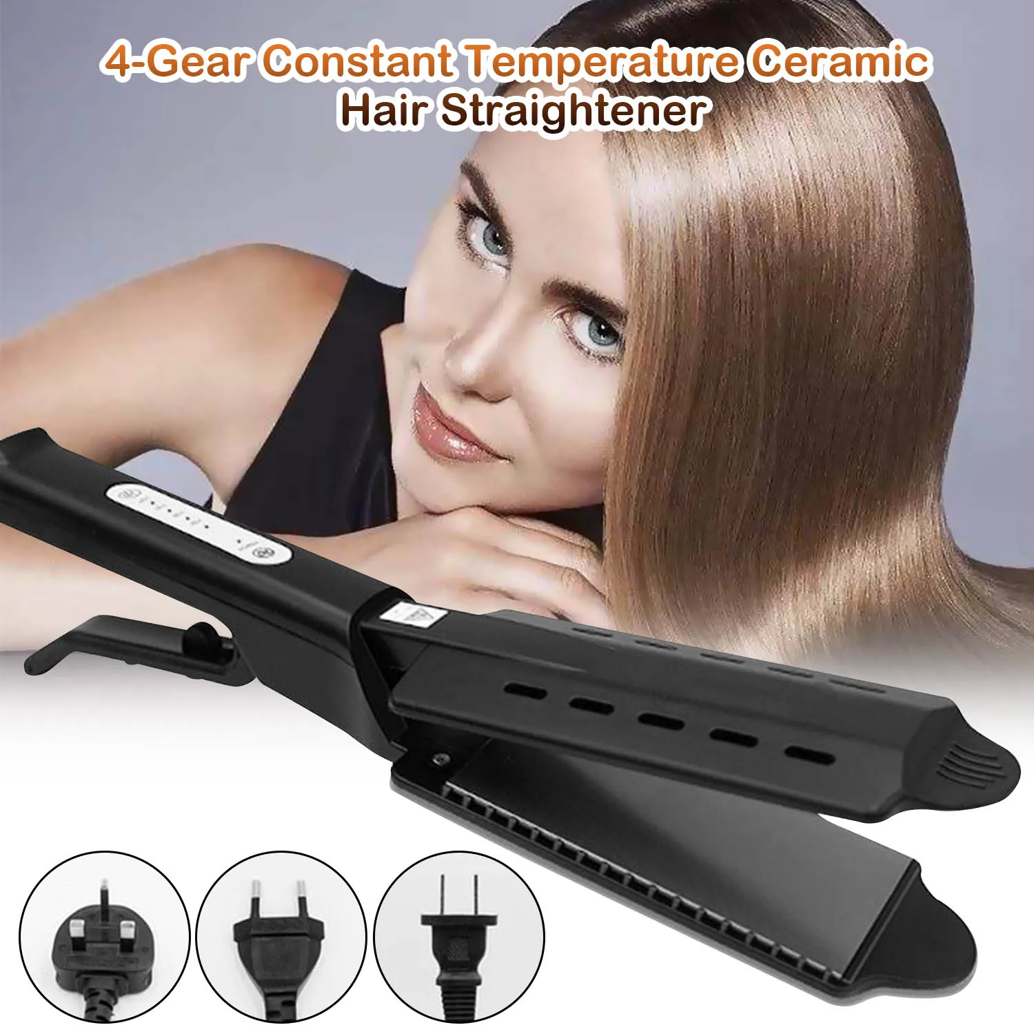 Hair Straightener 4-Gear Adjustable Temperature Ceramic Ionic Flat Hair Straightener Styling Tools for Women Girls Hair Salon
Hair Straightener 4-Gear Adjustable Temperature Ceramic Ionic Flat Hair Straightener Styling Tools for Women Girls Hair Salon