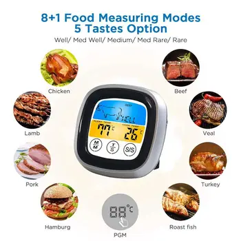 New Instant Read Digital Meat Thermometer,Touchscreen Cooking Kitchen Thermometer Food Thermometer with Timer for Grilling, Oven
New Instant Read Digital Meat Thermometer,Touchscreen Cooking Kitchen Thermometer Food Thermometer with Timer for Grilling, Oven