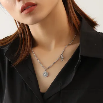 Leouerry 925 Sterling Silver Original Cross Sun Pendant Necklace Vintage Punk Style Clavicle Chains for Women Silver 925 Jewelry
Leouerry 925 Sterling Silver Original Cross Sun Pendant Necklace Vintage Punk Style Clavicle Chains for Women Silver 925 Jewelry