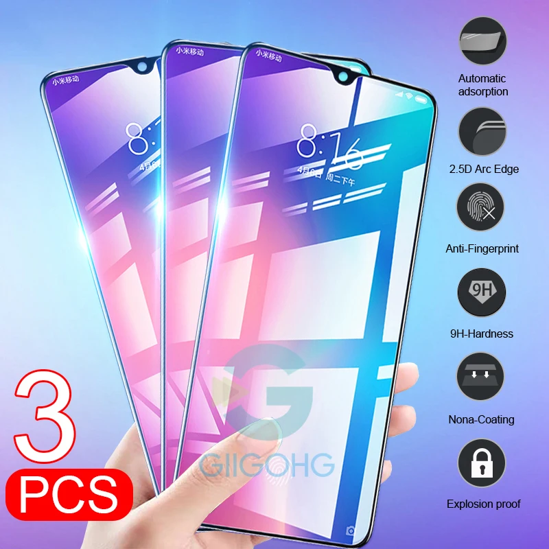 1 2 3 PCS Full Cover Tempered Glass Redmi S2 GO K20 K30 Protective Protector Film For Xiaomi Mi A3 A2 10 Lite A1 Poco X3 NFC F1 | Мобильные