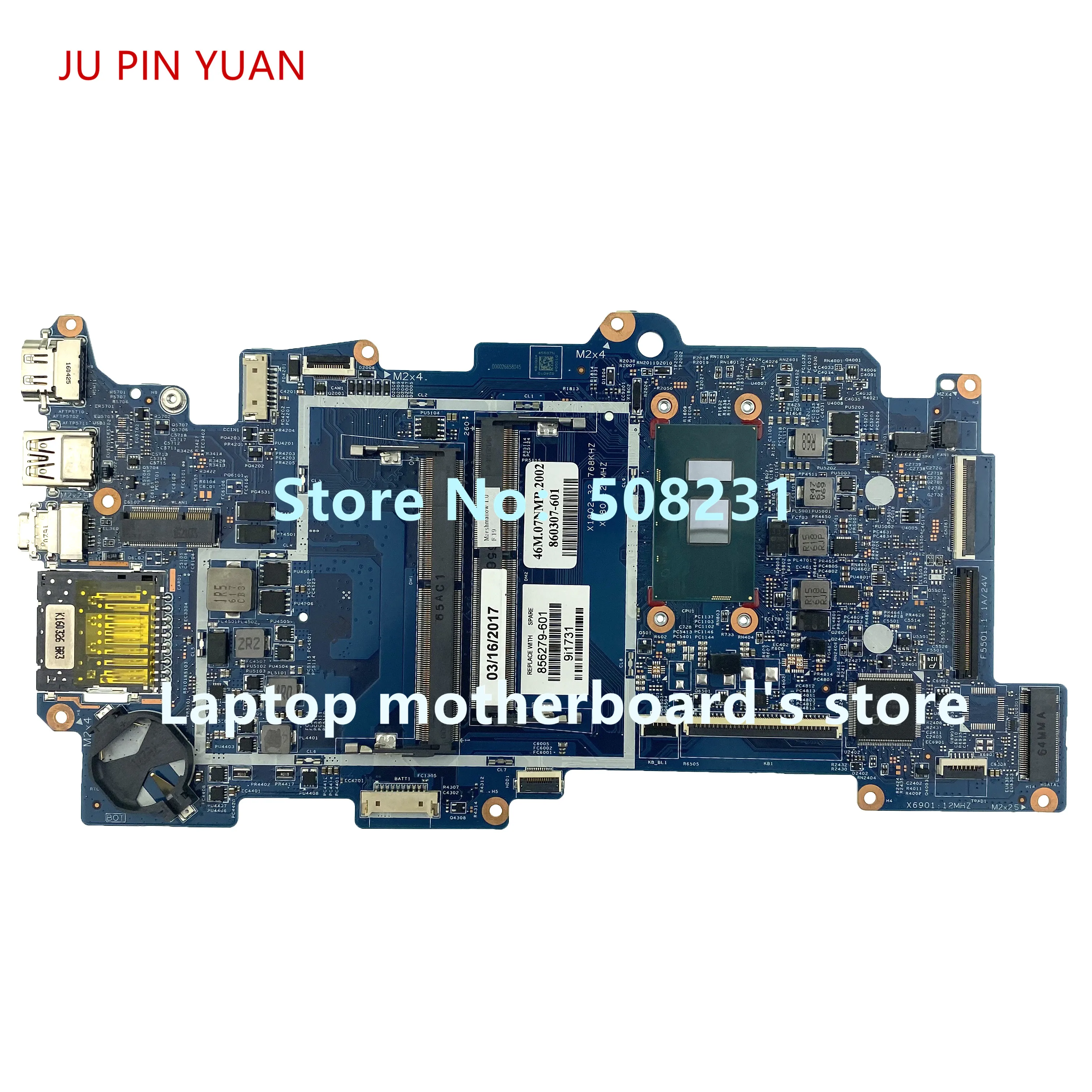 JU PIN YUAN 856279-001 856279-601 15257-2N Laptop motherboard For HP ENVY X360 M6-AQ 15-AQ Mainboard I5-6200U 100% fully Tested |
